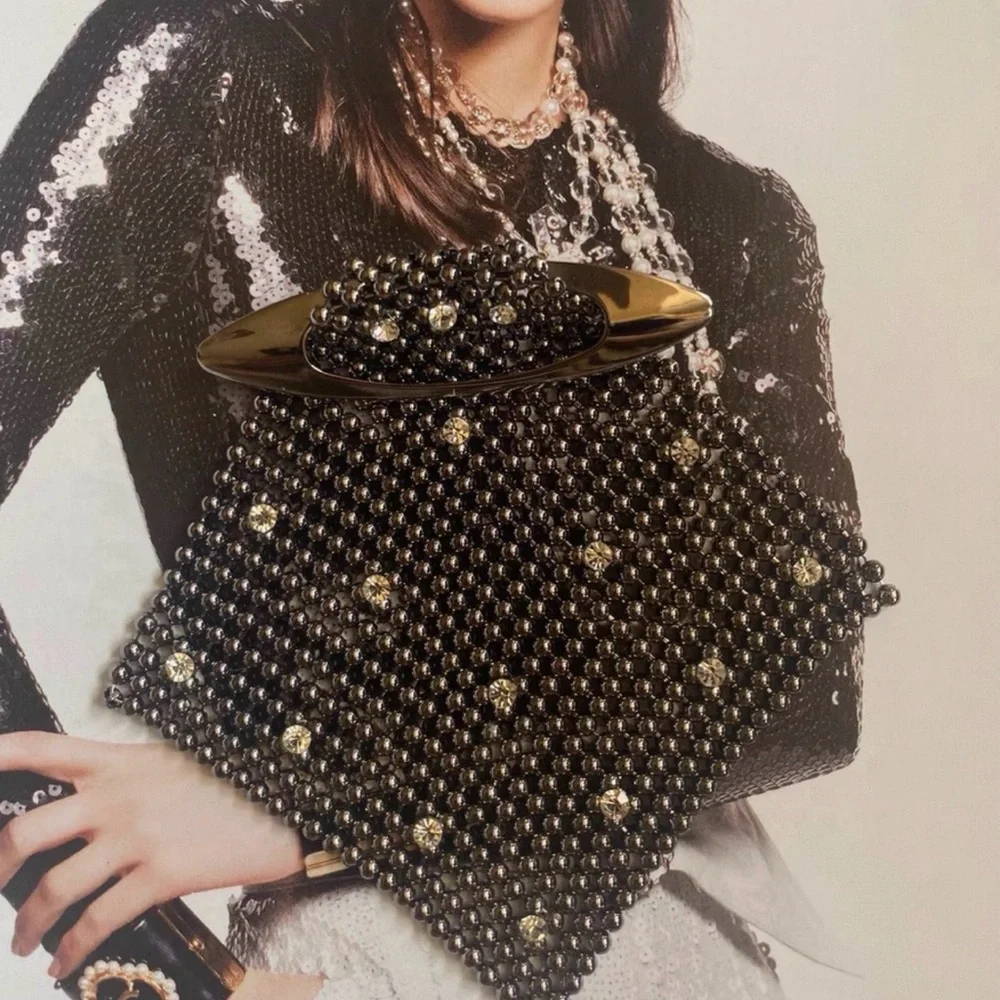 Silver Mesh Rhinestone Brooch - Picture 9 of 12